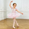 thumbnail image 4 of inlzdz Tutu Girls Dance Competition Dress Gymnastic Skirt Pink 110, 4 of 6