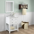 thumbnail image 7 of Alaterre 25" Bath Storage Shelf with Towel Rod, Espresso, 7 of 7