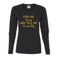 thumbnail image 3 of Gold Feed Me Tacos And Tell Me I'm Pretty Cinco de Drinco Cinco De Mayo Womens Long Sleeve T-Shirt, Black, Medium, 3 of 5