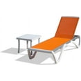 thumbnail image 7 of Domi Outdoor Living Chaise Lounge Chair Aluminum Adjustable Pool Lounge Chair，With All-Weather Textilene & Side Table for Deck, Lawn, Backyard （1 Orange Chair w/1 Table）, 7 of 7