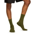 thumbnail image 3 of Fruit of the Loom Men's All Day Comfort Mid Ankle Socks, Sizes 6-12, Green (6-Pack), 3 of 12