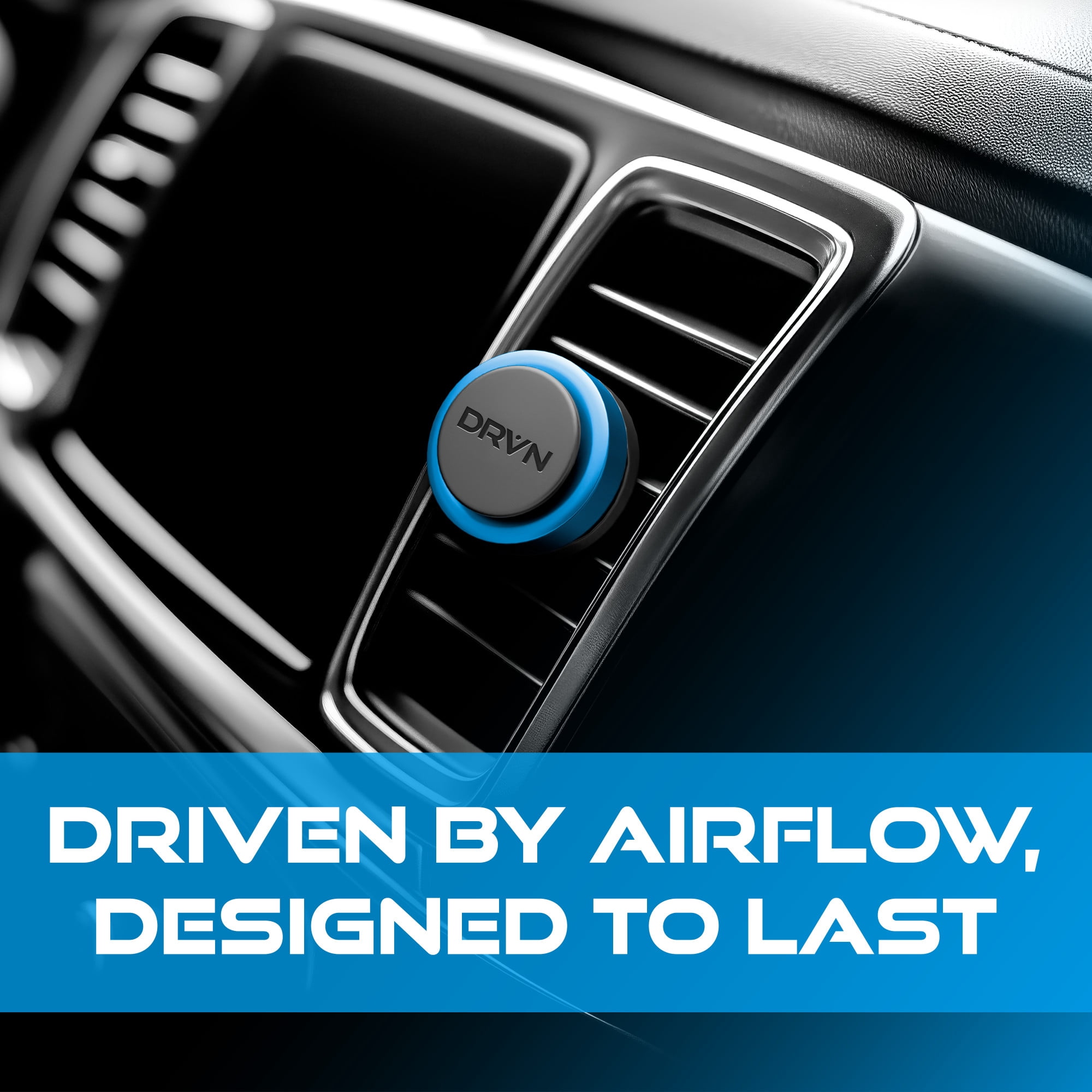 DRVN Mini Vent Clip Car Air Freshener, Voyager Scent (2 Count), Delivers a Warm, Spicy, and Aromatic Scent