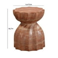 thumbnail image 4 of Pemberly Row Indoor / Outdoor Faux Marble & Stone Stool in Red, 4 of 7