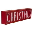 thumbnail image 2 of Northlight 11.75" Wooden Red and White Rectangular "Christmas" Tabletop Plaque, 2 of 4