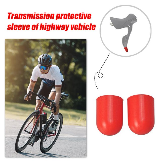 Tapa protectora de palanca de freno de cambio de cambio de bicicleta de carretera de silicona (rojo) Likrtyny paseo en bicicleta