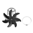 thumbnail image 1 of 7 Blade Heat Powered Stove Fan, Aluminium Alloy Pipe Fireplace Fan  For Home, 1 of 7