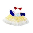 thumbnail image 4 of Vestido de muñeca de peluche CUTICAT con lazo para muñecas de 38 cm enrejado azul, 4 of 5