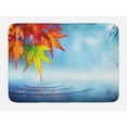 thumbnail image 1 of Fall Leaves Bath Mat, Water Dripping from the Leaves Hanging over the Lake Natural Art Relaxing Scene, Plush Bathroom Decor Mat with Non Slip Backing, 29.5" X 17.5", Multicolor, by Ambesonne, 1 of 2