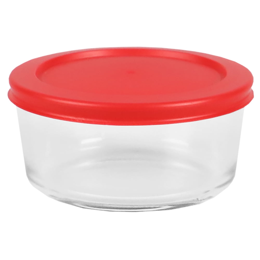 Home Basics Round 16 oz. Borosilicate Glass Food Storage Container with