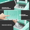 thumbnail image 6 of Costway Portable Ice Maker Machine Countertop 26Lbs/24H Self-cleaning w/ Scoop Green, 6 of 9