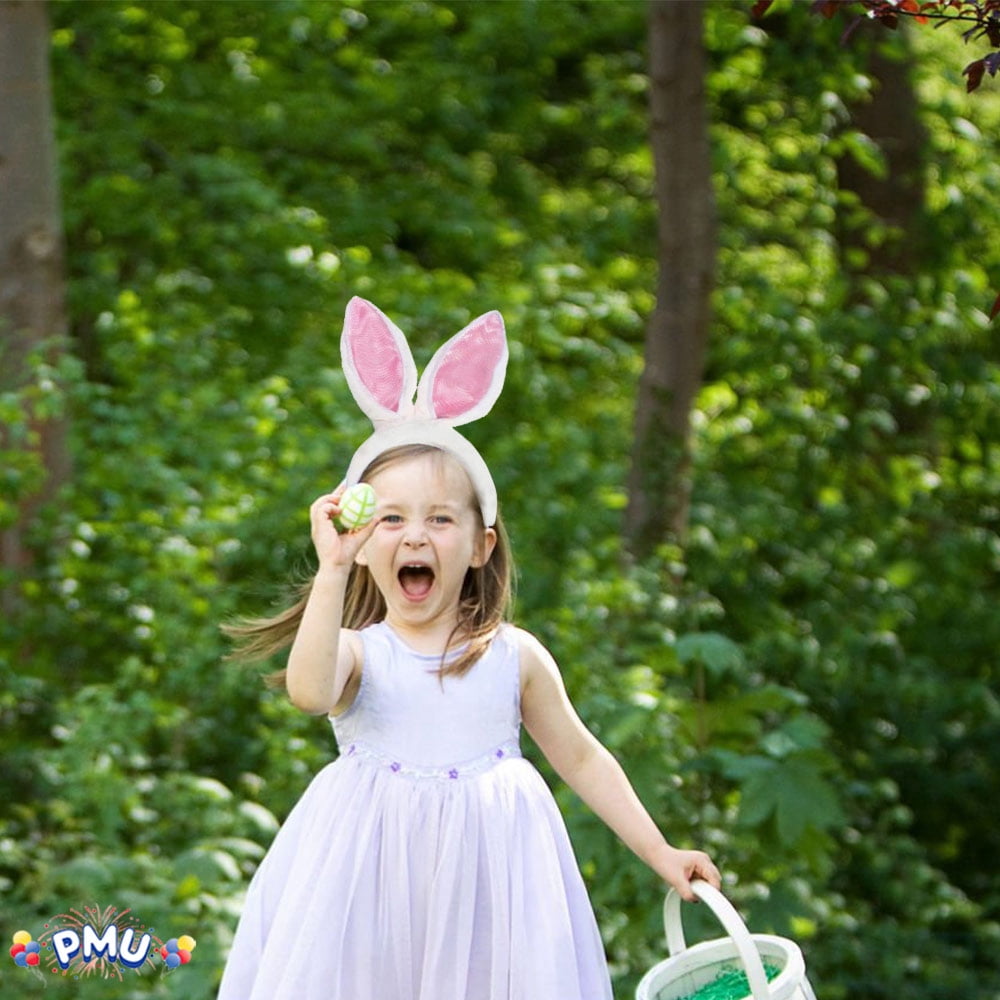 PMU Bunny Easter Costume Accessories with Satin Bunny Ears (6 Pieces) -  Walmart.com