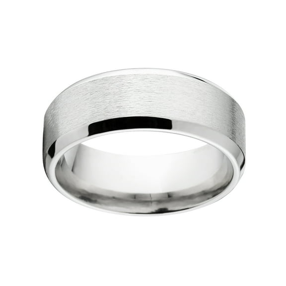 Custom 6mm Beveled Edge Stainless Steel Ring by Luxurien