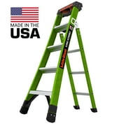 LITTLE GIANT LADDER SYSTEMS Little Giant King Kombo 5'-8' Fiberglass 3-in-1 Combo Ladder, 375 lbs. Rated