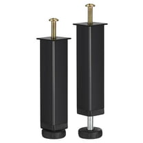 Uxcell 2 Pack Adjustable Height Bed Frame Support Legs(150mm-185mm/5.9"-7.3"), Black