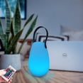 thumbnail image 2 of Lámpara de mesa LED para exteriores con control remoto, blanco cálido, 8 colores, regulable, impermeable, inalámbrica, decoración ideal para su hogar y jardín, 2 of 5