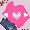 thumbnail image 6 of Women'S Valentines Sweatshirts Love Heart Graphic Long Sleeve Shirts Casual Crew Neck Pullovers Plus Size Tops, 6 of 9