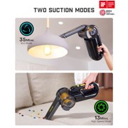 Fanttik Fold V10 APEX Pivot Cordless Car Vacuum, 17000Pa Handheld Vacuum Suction Power, Smart LED Display, Portable for Car Home Pet, Deluxe with Flexible Hose, Pet Brush