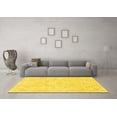 thumbnail image 3 of Ahgly Company Indoor Square Abstract Yellow Modern Area Rugs, 6' Square, 3 of 4