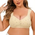 thumbnail image 5 of CAICJ98 Women Bra Plus Size Bra with Underwire Woman's Full Coverage Bra Light Yellow,62, 5 of 7