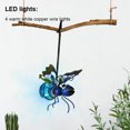 thumbnail image 4 of Solar Hanging Bee Lights,Metal LED Outside Bugs with Bouncy Springs ,Solar Fairy Lights for Outside Garden Decor(Blue), 4 of 6