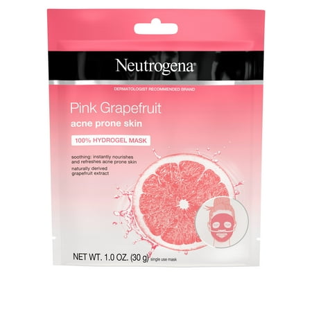 (2 pack) Neutrogena Pink Grapefruit Acne Prone Skin Hydrogel Sheet (Best Sheet Masks For Acne Prone Skin)