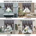 thumbnail image 3 of Purple Flowers Swag Curtains for Kitchen/Bedroom/Living Room, Weeping Spring Floral Bicycle Wooden Farmhouse Scalloped Curtains 63 Inch Long, Window Swag Topper Curtains Valances 2 Panels Set 36"x63", 3 of 8