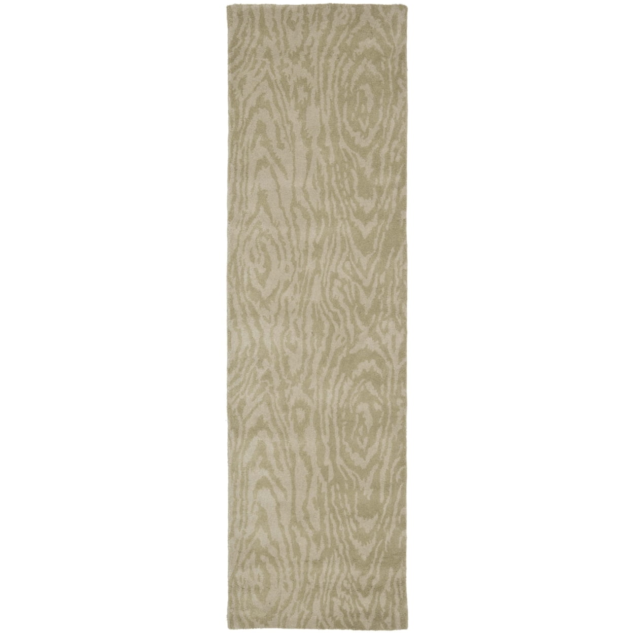 SAFAVIEH Martha Stewart Layered Faux Bois Woodworks Wool Area Rug, Potter's Clay, 8' x 10'