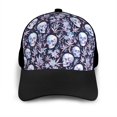 thumbnail image 3 of Yiaed Skull flower crystal Print Baseball Cap Dad Hat Polo Style Plain Blank Adjustable Size, 3 of 5