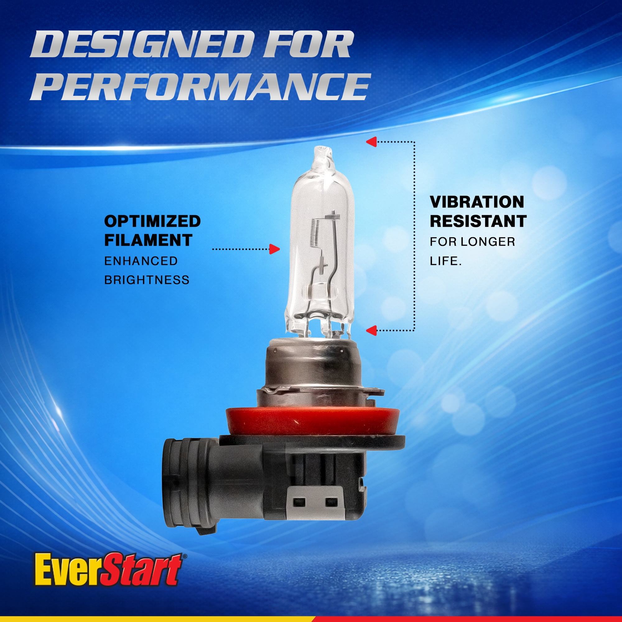 EverStart H9 Halogen Headlight Bulb, 1 pack, Compatible with Multiple Cars