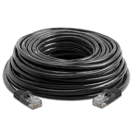 Ethernet Cable, 100Ft 100FT 100 Feet Foot CAT5e RJ45 PATCH ETHERNET NETWORK CABLE For PC, Laptop, PS2, PS3, XBox, and XBox 360 DSL or Cable internet - Black - Walmart.com