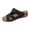 Black, variant on Women Crisscross Cutout Contrast Stitch Wedge Slide Sandals Slip On Comfort Footwear For Casual Outdoor Summer Daily Walking Beach Vacation Errands