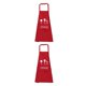 thumbnail image 4 of Toystoory Delantal de cocina impermeable de 3 capas, a prueba de aceite, transpirable, para cocina, sin mangas, con bolsillo, rojo Rojo 2piezas, 4 of 6