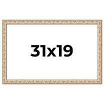 31x19 Frame White Real Wood Picture Frame Width 1.5 inches | Interior Frame Depth 0.5 inches |