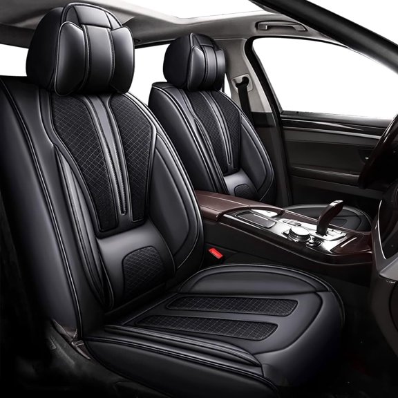 Car Seat Cover Fit for Toyota RAV4(Not for Hybrid) Accessories 2013–2026,Full Sets Full Coverage Breathable Leather Seat Protector,Waterproof Airbags Compatible Auto Interior,Black