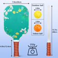 thumbnail image 4 of Pickleball Paddles Set Of 2, Fiberglass Surface, Spring Flowers Floral Print, 4 Balls & Bag, 4 of 5