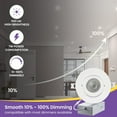 thumbnail image 3 of White 4-inch Integrated Panel with Gimbal 6000K (Cool White), 7w, 560lm, Dimmable, LED Recessed Light Kit in White with Junction Box - Energy STARcessed Light Kit in White with Junction Box, 3 of 4