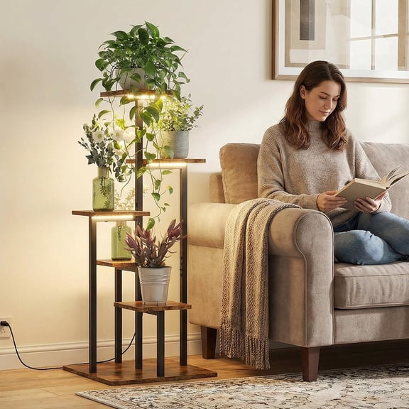 6 Tier Plant Stand Indoor with Grow Light