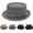 Grey, variant on Summer Breathable Mesh Pork Pie Hat, Retro Lightweight Straw Fedora, Foldable Sun Protection Cap for Beach, Travel & Golf