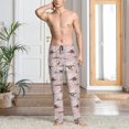 thumbnail image 2 of Gukieu Cloud Sloth Print Men's Home Trousers, Elastic Drawstring Home Pajamas Clothing Suitable for Adult Men-Small, 2 of 6