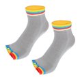 thumbnail image 7 of 4 Pairs Half Finger Toe Socks Men Women Non Slip Sticky Five Finger Socks for Yoga Daily Fit Mutlicolor Light Gray, 7 of 7