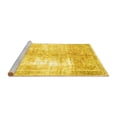 thumbnail image 2 of Ahgly Company Machine Washable Indoor Square Persian Yellow Traditional Area Rugs, 3' Square, 2 of 4