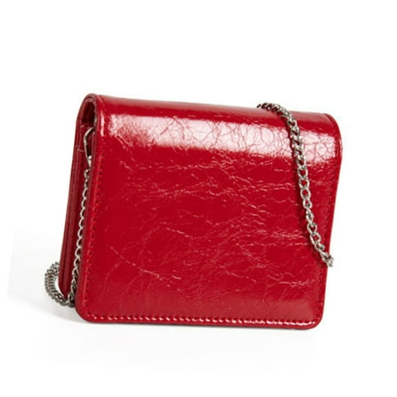 FENOHREFE Fashionable Chain Crossbody Mini Bag for Lipsticks PU Leather Evening Coin Purses Earphone Organizers Card Holder Wallet