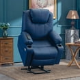 thumbnail image 2 of MCombo Electric Power Lift Recliner Chair with Vibration and Heat for Elderly, Faux Leather, Blue, 2 of 7