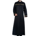 thumbnail image 3 of JGTDBPO Kaftan for men long sleeve Men's Nightshirt Long Sleeve Sleepwear Soft Comfy Nightgown Loose Sleep Shirt, 3 of 8
