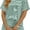 Mint Green, variant on Wrongduck Women's Summer Romper Loose Fit Ribbed Shorts Jumpsuit Casual Short Sleeve One Piece Outfit with Drawstring Waist and Pockets 2026