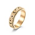 thumbnail image 1 of Women's Anti-anxiety Irritability Ring Decompression Rotating Ring Moon Star Titanium Steel Ring-YOUYOU, 1 of 4