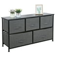 thumbnail image 5 of ZENSTYLE Simple Style Wide Dresser Storage Tower 5 Cube Drawers Steel Frame, Gray, 5 of 7