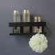 thumbnail image 2 of 1-Pack Bathroom Shower Rack Storage Rack Wall Mounted Shelf with Self-Adhesive Sticker, Black, 2 of 4