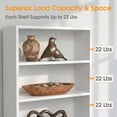 thumbnail image 6 of 4-Tier Bookcase, 42 Inch Industrial Storage Wall Shelf, Display Shelf for Living room, Bedroom, White, 6 of 7