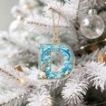 thumbnail image 5 of AZXY Christmas Ocean Themed Letter Acrylic Hanging Ornament, Seaside Snowflake Alphabet Pendant, Home Christmas Decorations, Personalized Holiday Keepsake for Xmas Tree Wreath Window, D, 5 of 7